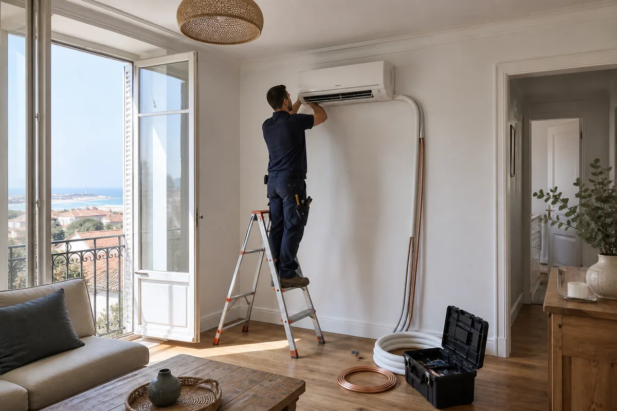 Installation de climatisation à Biarritz — prestation